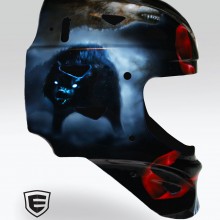 ‘Twilight’ Goalie mask designed and airbrushed by Ian Johnson