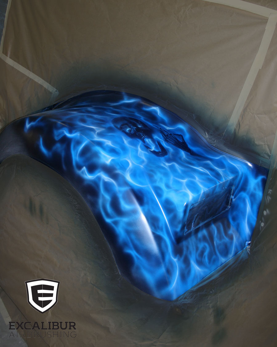 ‘Frigid Flames’ Big Rig designed and airbrushed by Ian Johnson