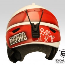 ‘GO Canada GO!’ Ski helmet designed and painted by Ian Johnson