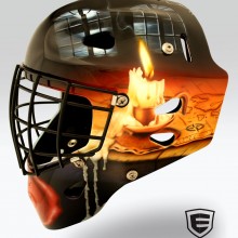 ‘Life at Sea’ Goalie mask designed and airbrushed by Ian Johnson
