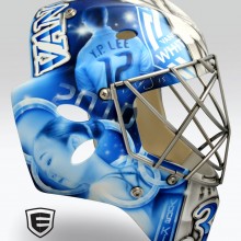 ‘Korean Tribute to Vancouver 2010’ Goalie mask designed and airbrushed by Ian Johnson