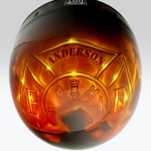 ‘A Lifetime of Service’ Harley Davidson helmet designed and airbrushed by Ian Johnson