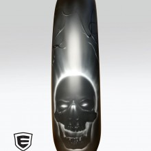 ‘Freedom’ Harley Davidson front fender designed and airbrushed by Ian Johnson (Matte clearcoat) The skull has broken free from the addiction that had consumed him!