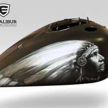 Indian Chieftain Motorcycle Tank designed and airbrushed by Ian Johnson