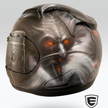 ‘Ronan’ Motorcycle helmet designed and airbrushed by Ian Johnson