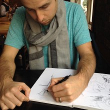 A little pre-dinner sketching #ianjohnsonart #excaliburairbrushing #abbotsfordartist #vancouverartist #pencildrawing