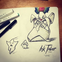 ‘Star’ InkTober creature illustration by Ian Johnson #inktober #ianjohnsonart #excaliburairbrushing #creatureart #creaturedesign #creatureillustration #pencildrawing #abbotsfordartist #vancouverartist